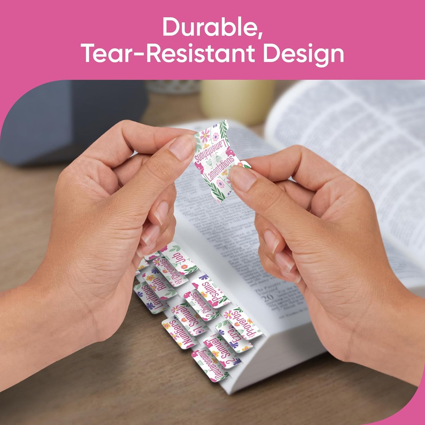 Tab & Verse – Spring Pink Flowers Bible Tabs