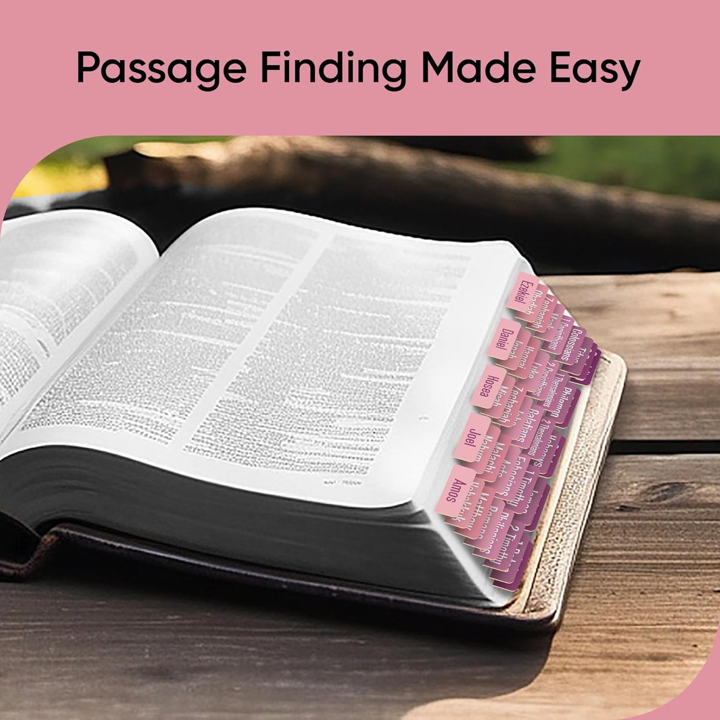 Tab & Verse – Purple & Pink Solid Color Bible Tabs