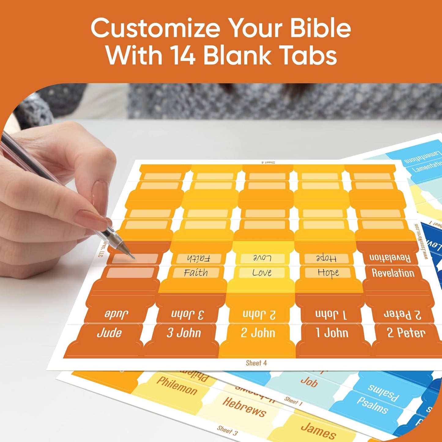 Tab & Verse – Sunrise Solid Color Bible Tabs