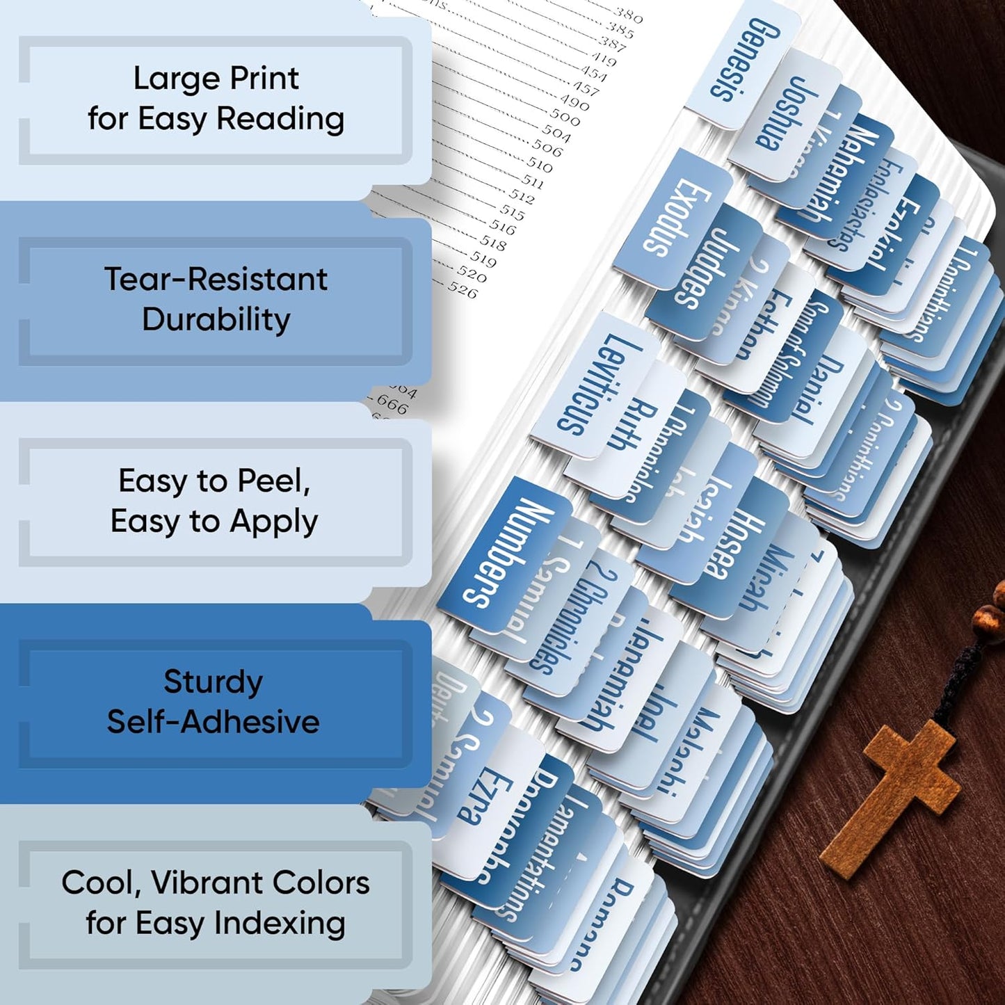 Tab & Verse – Blue Solid Color Bible Tabs