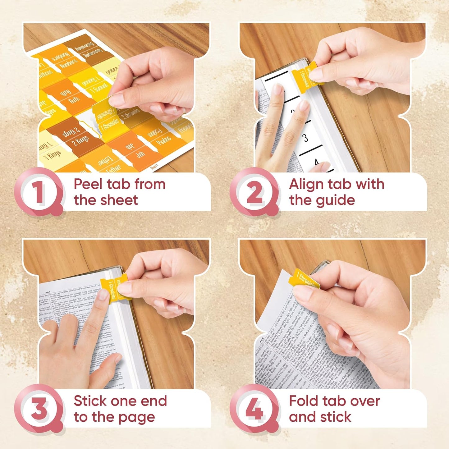 Tab & Verse – Honey Solid Color Bible Tabs