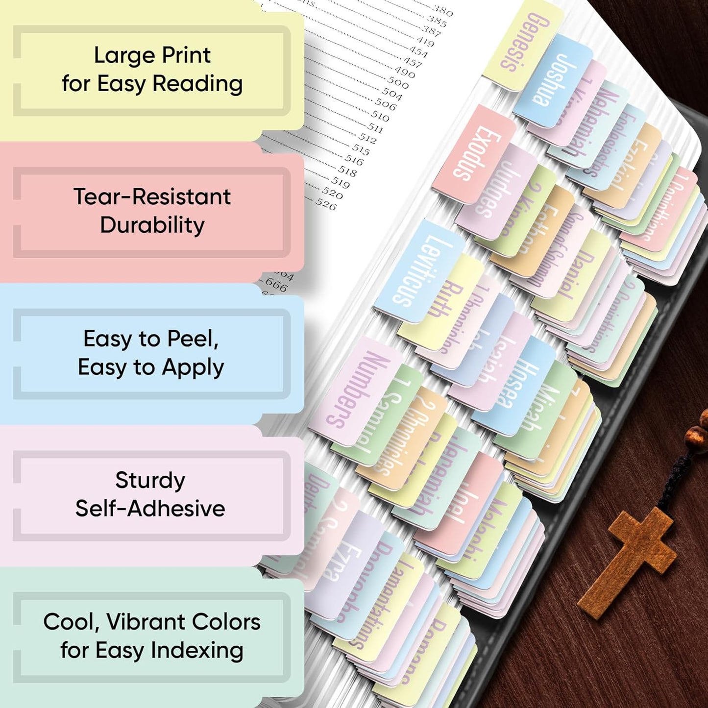 Tab & Verse – Pastels Solid Color Bible Tabs