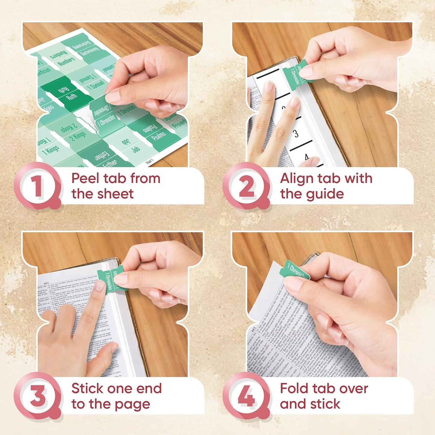 Tab & Verse – Jade Solid Color Bible Tabs