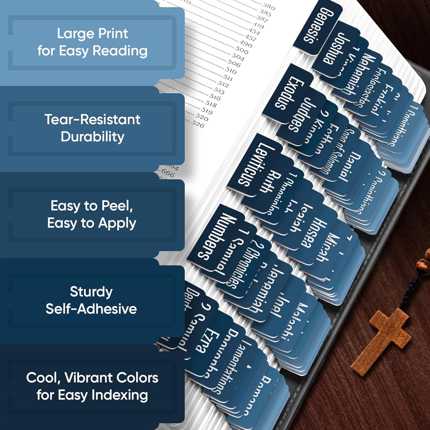 Tab & Verse – Winter Blues Solid Color Bible Tabs