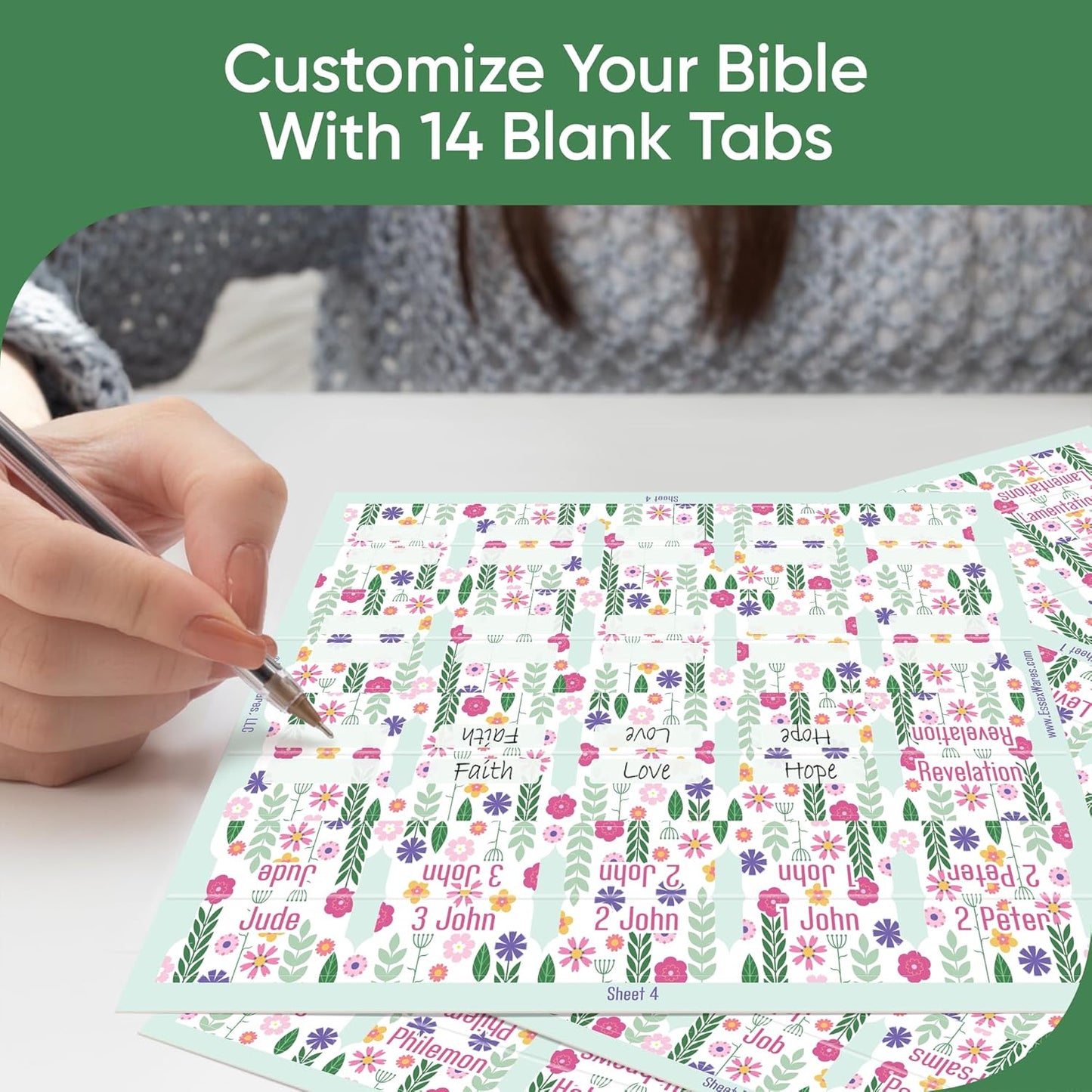 Tab & Verse – Spring Pink Flowers Bible Tabs