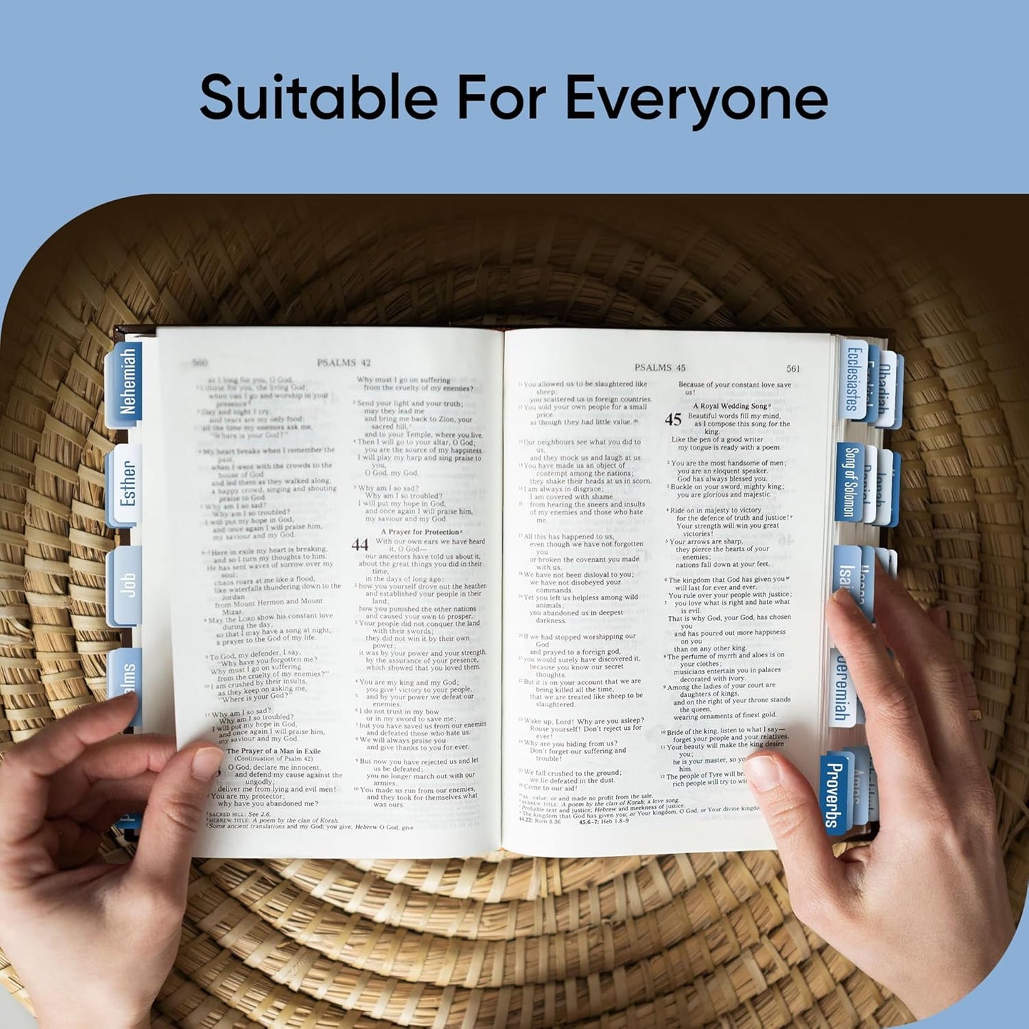 Tab & Verse – Blue Solid Color Bible Tabs