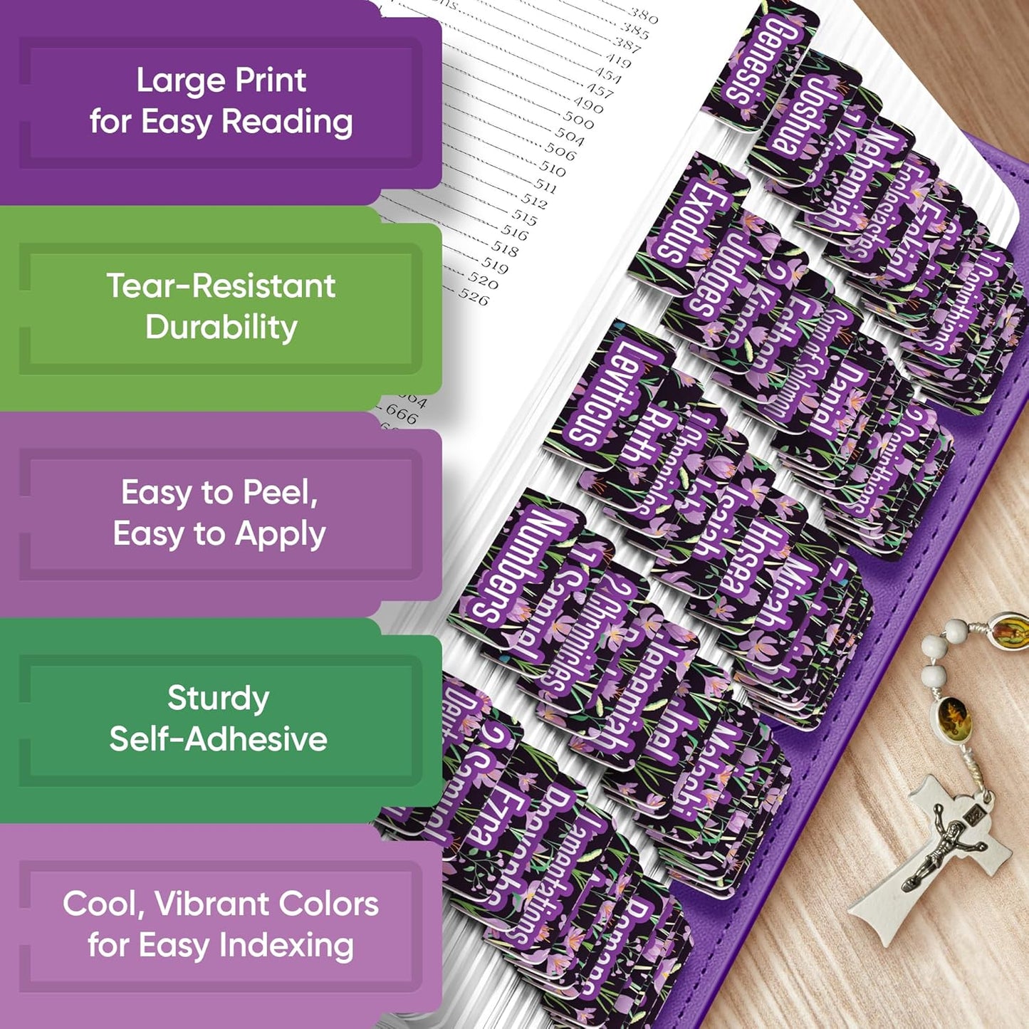 Tab & Verse – Purple Crocuses Flower Bible Tabs
