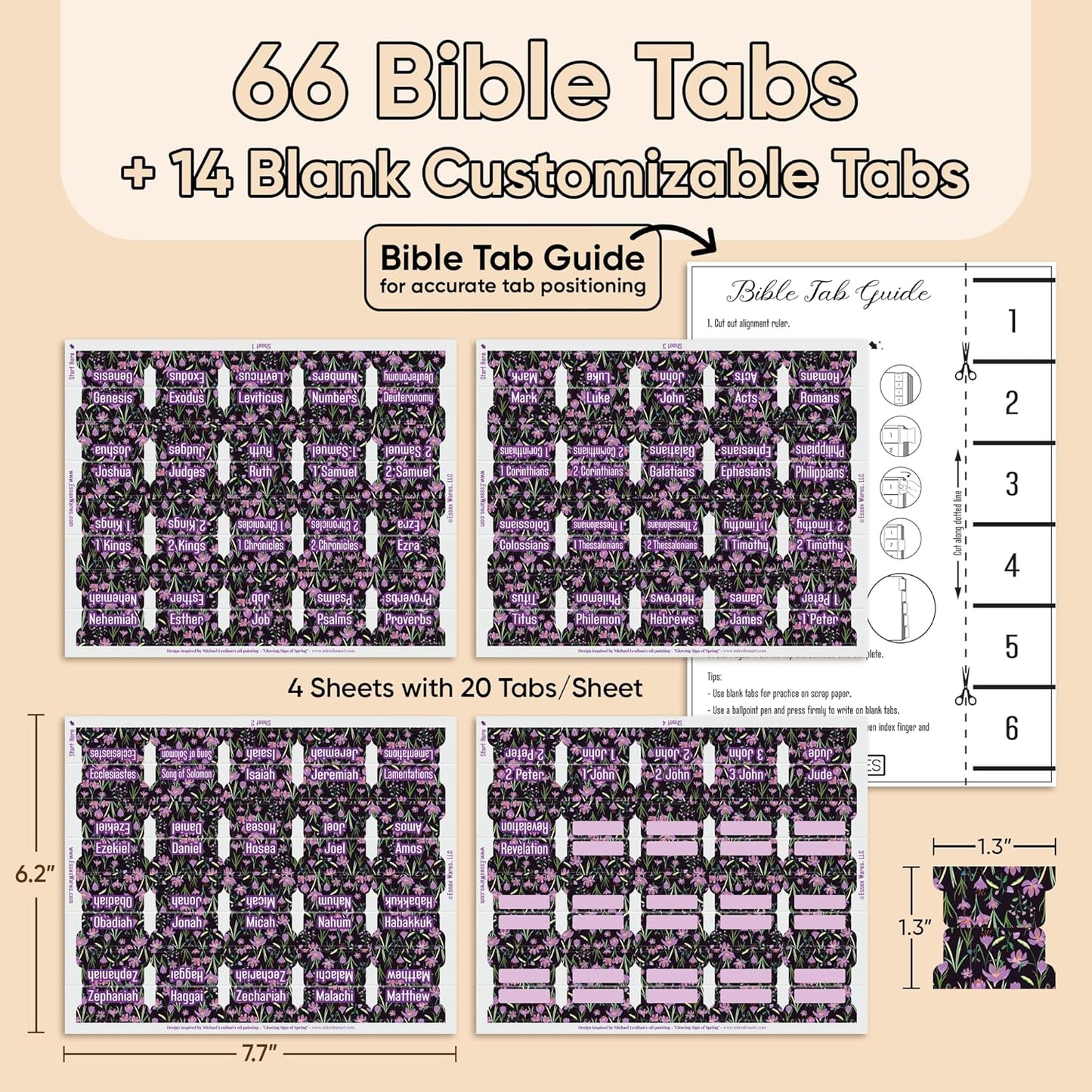 Tab & Verse – Purple Crocuses Flower Bible Tabs