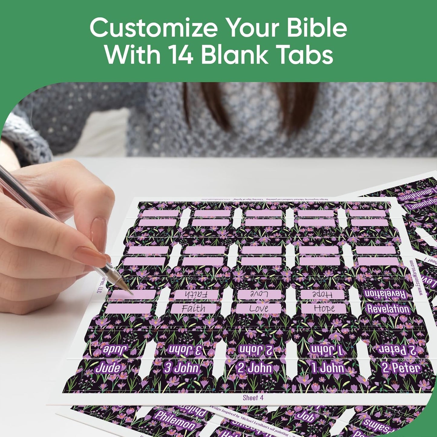 Tab & Verse – Purple Crocuses Flower Bible Tabs