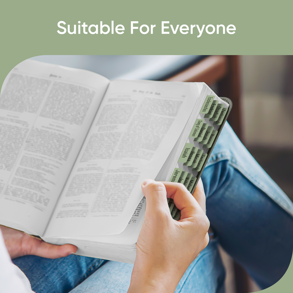 Tab & Verse – Green Sage Monochrome Bible Tabs