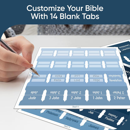 Tab & Verse – Winter Blues Solid Color Bible Tabs