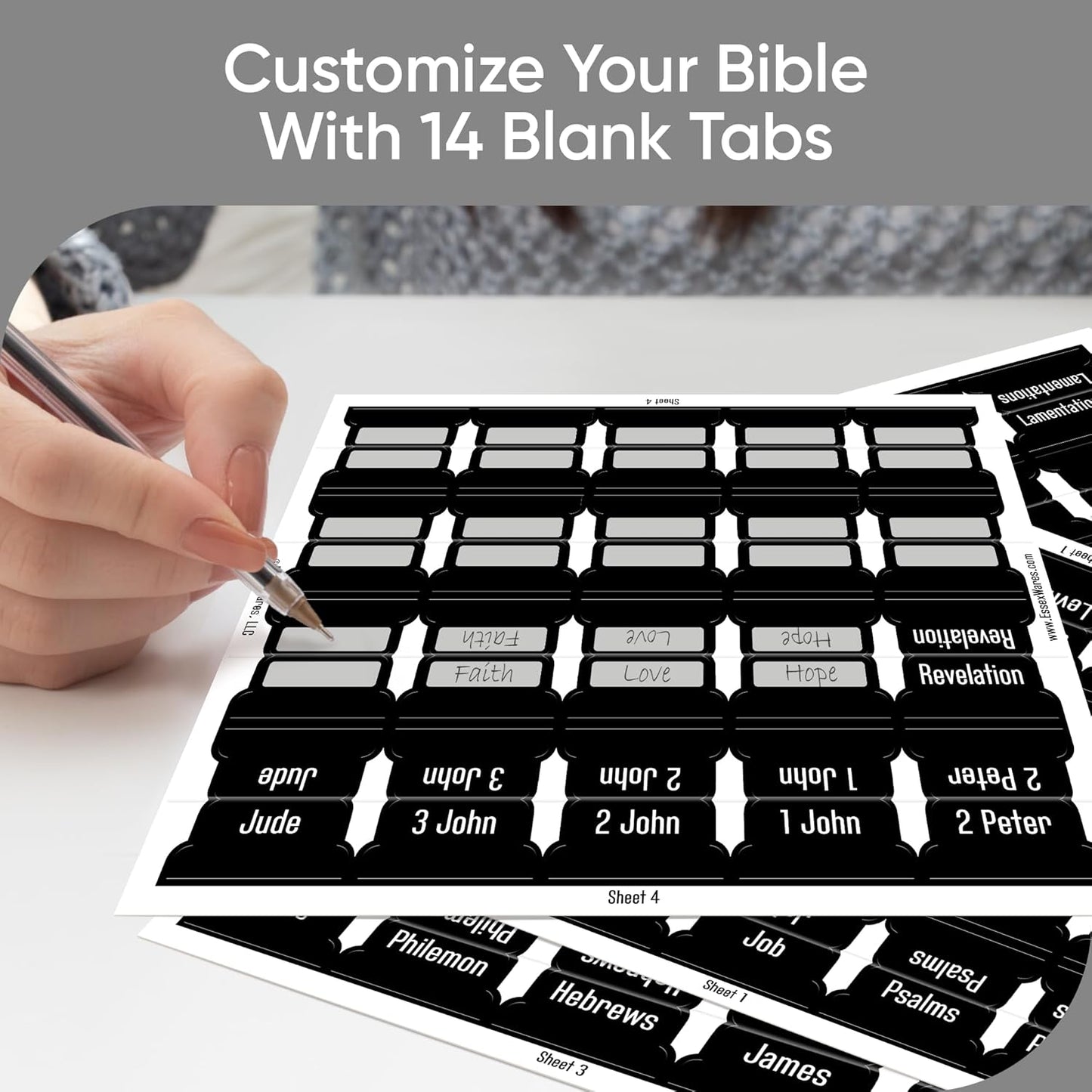 Tab & Verse – Black Solid Color Bible Tabs