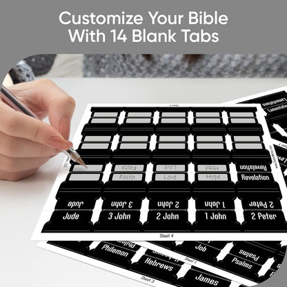 Tab & Verse – Black Solid Color Bible Tabs