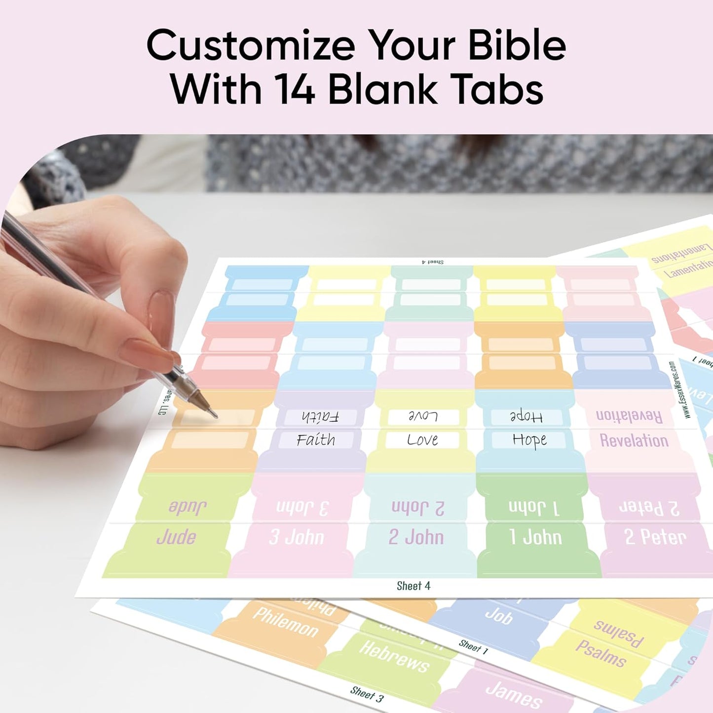 Tab & Verse – Pastels Solid Color Bible Tabs