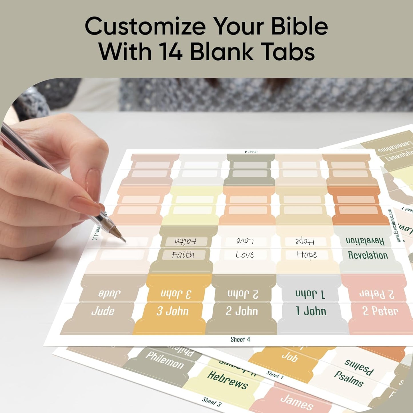 Tab & Verse – Boho Solid Color Bible Tabs