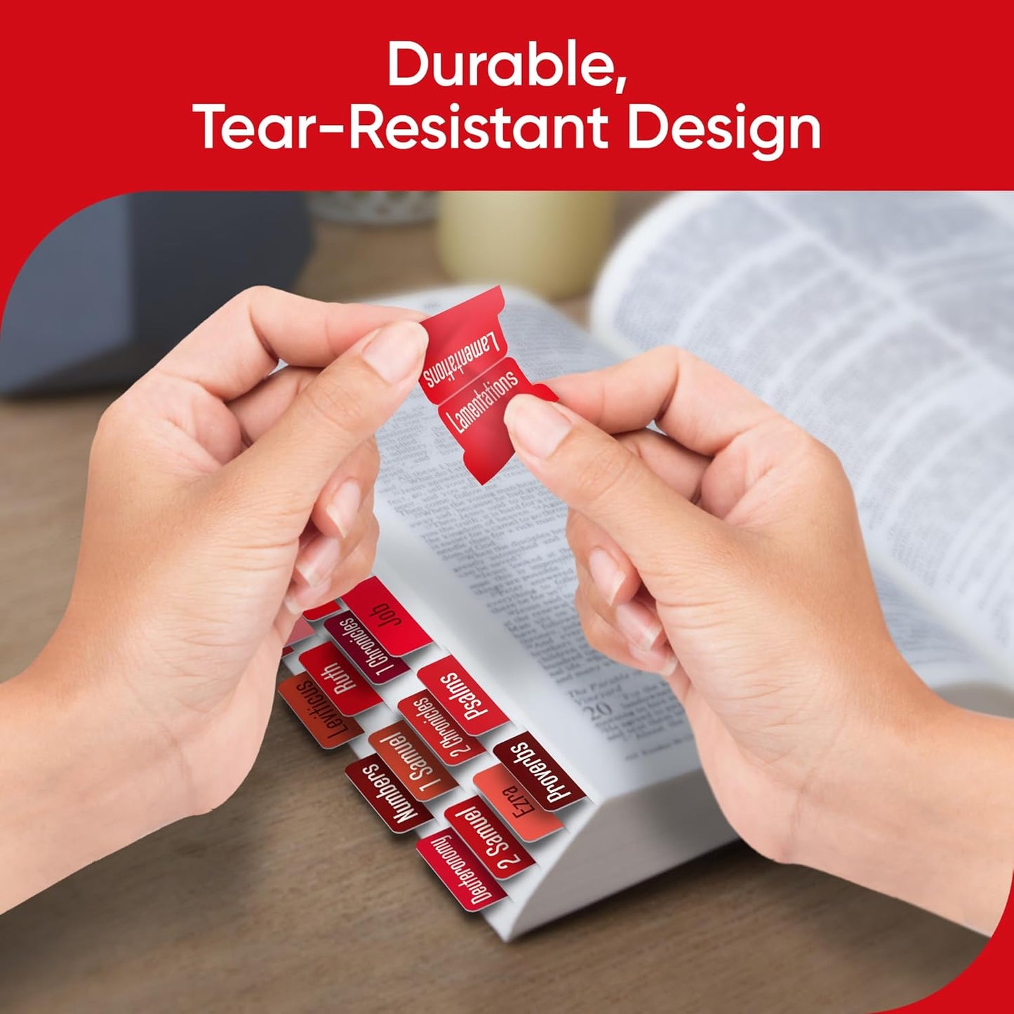 Tab & Verse – Red Solid Color Bible Tabs
