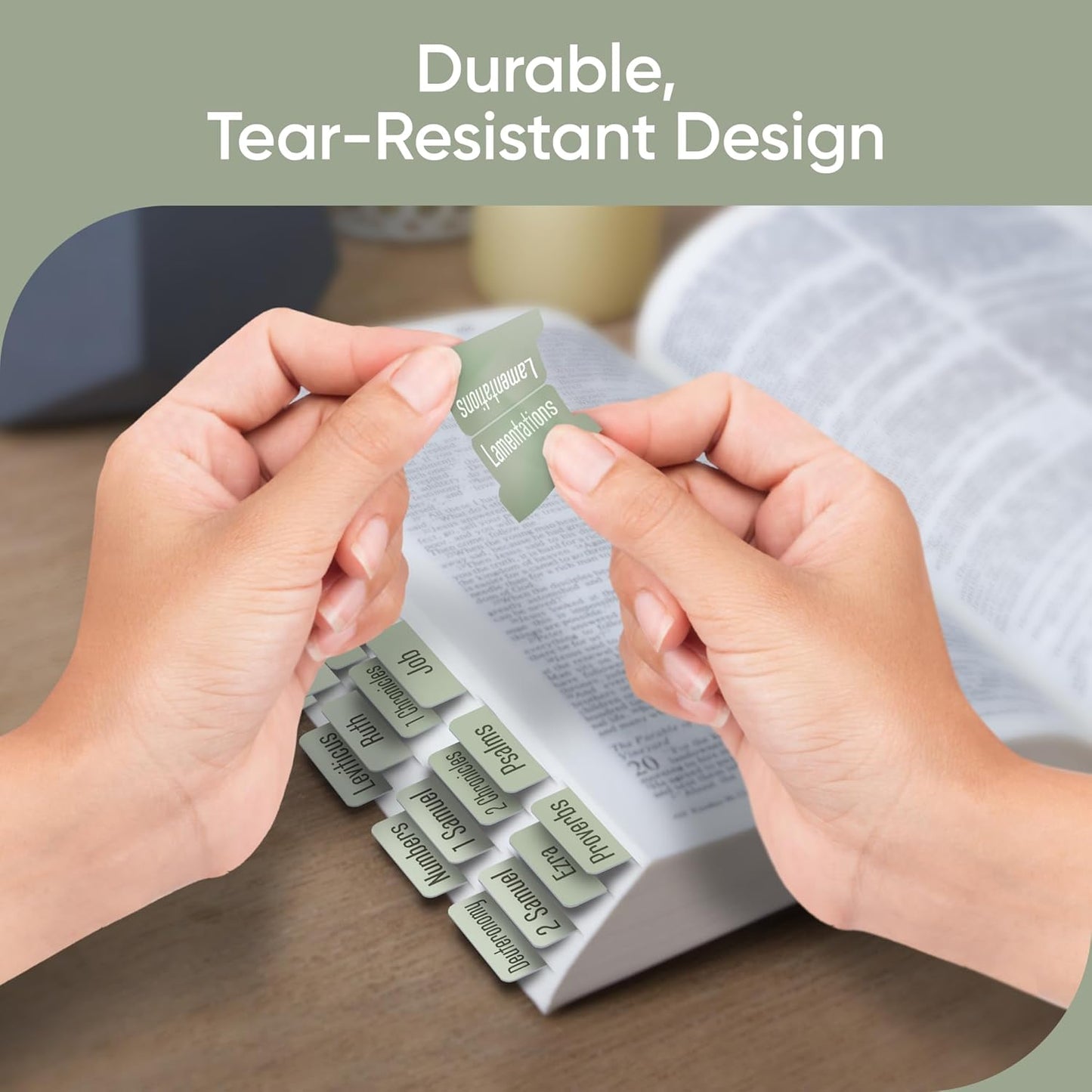 Tab & Verse – Sage Green Solid Color Bible Tabs