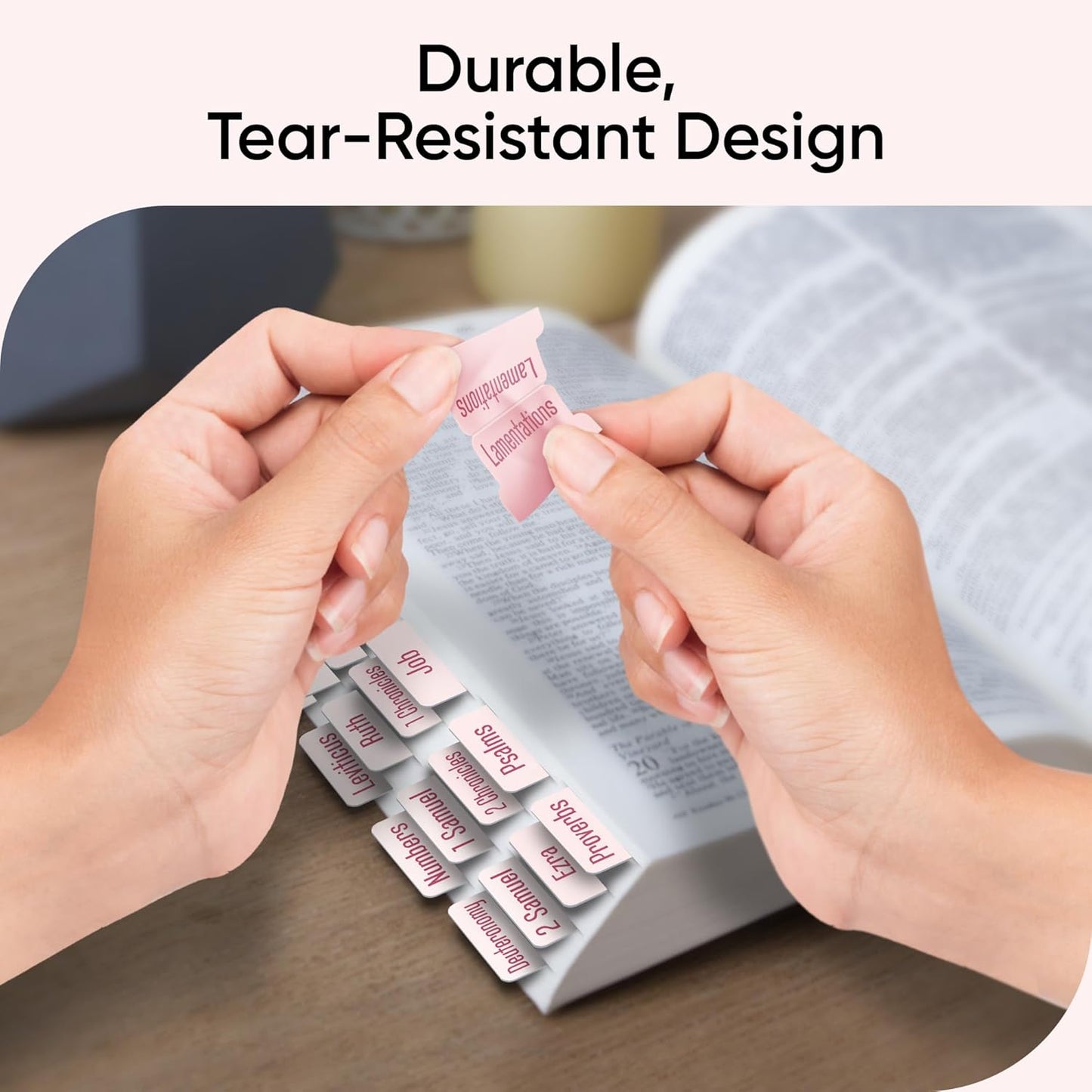 Tab & Verse – Pink Solid Color Bible Tabs