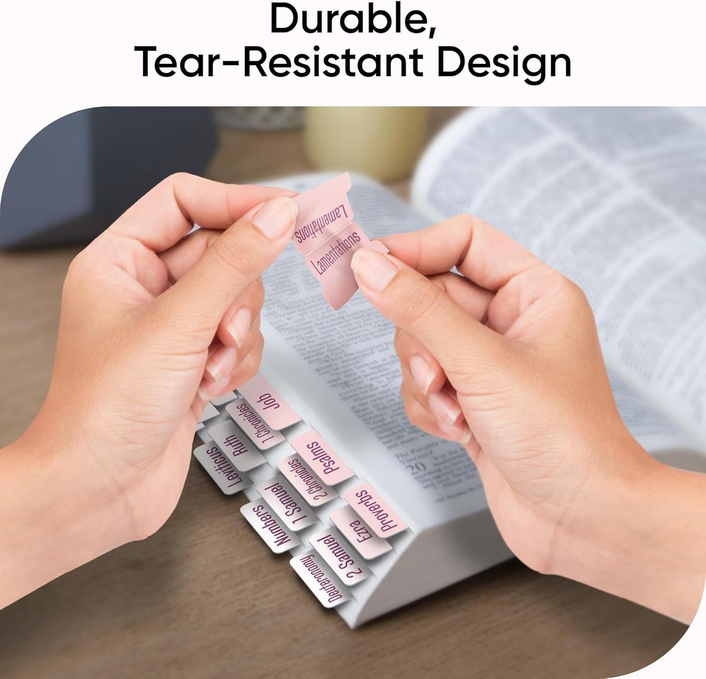 Tab & Verse – Purple & Pink Solid Color Bible Tabs