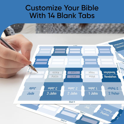 Tab & Verse – Blue Solid Color Bible Tabs