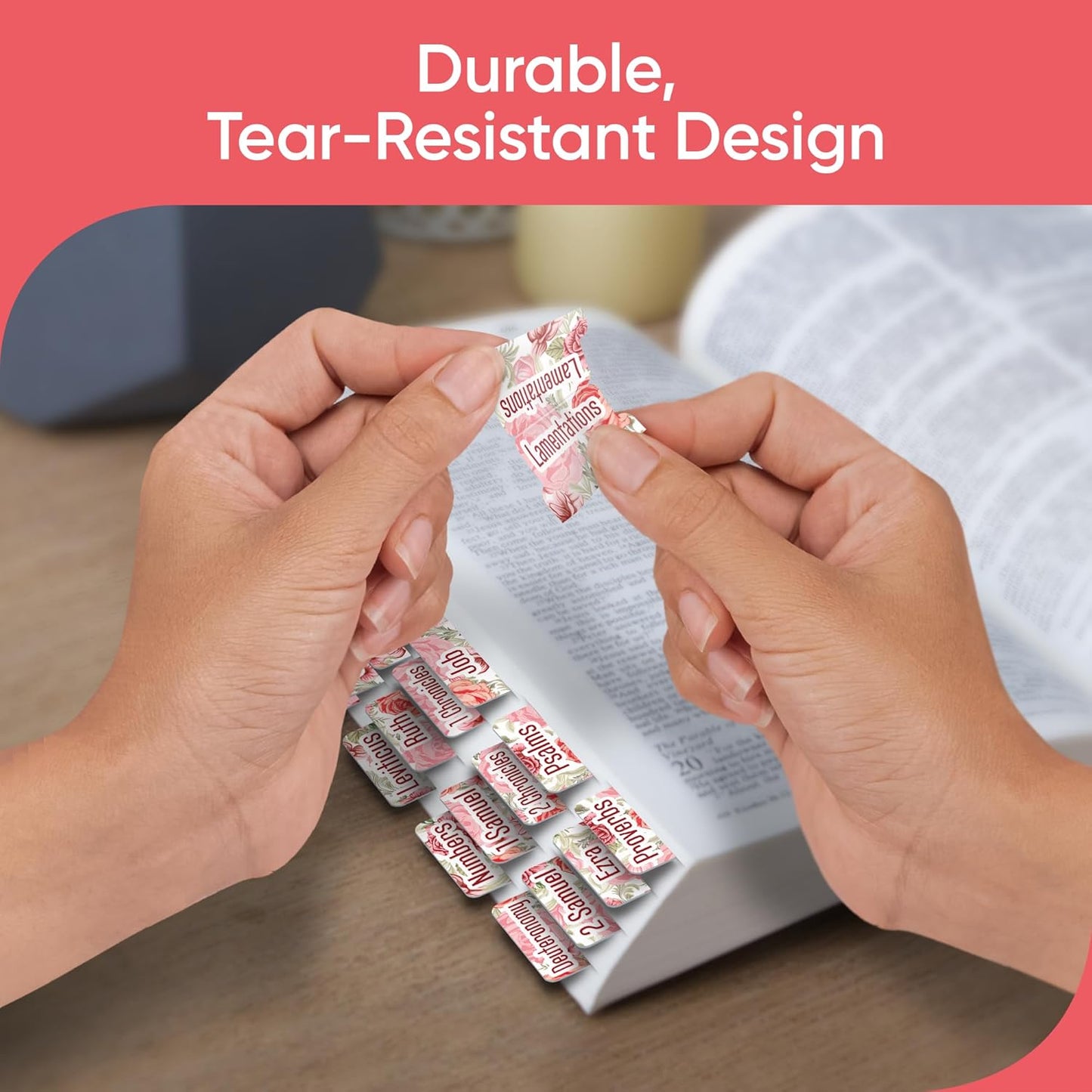 Tab & Verse – Pink & Red Roses Flower Bible Tabs