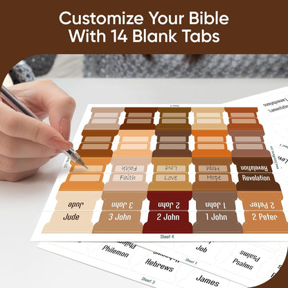 Tab & Verse – Coffee Solid Color Bible Tabs