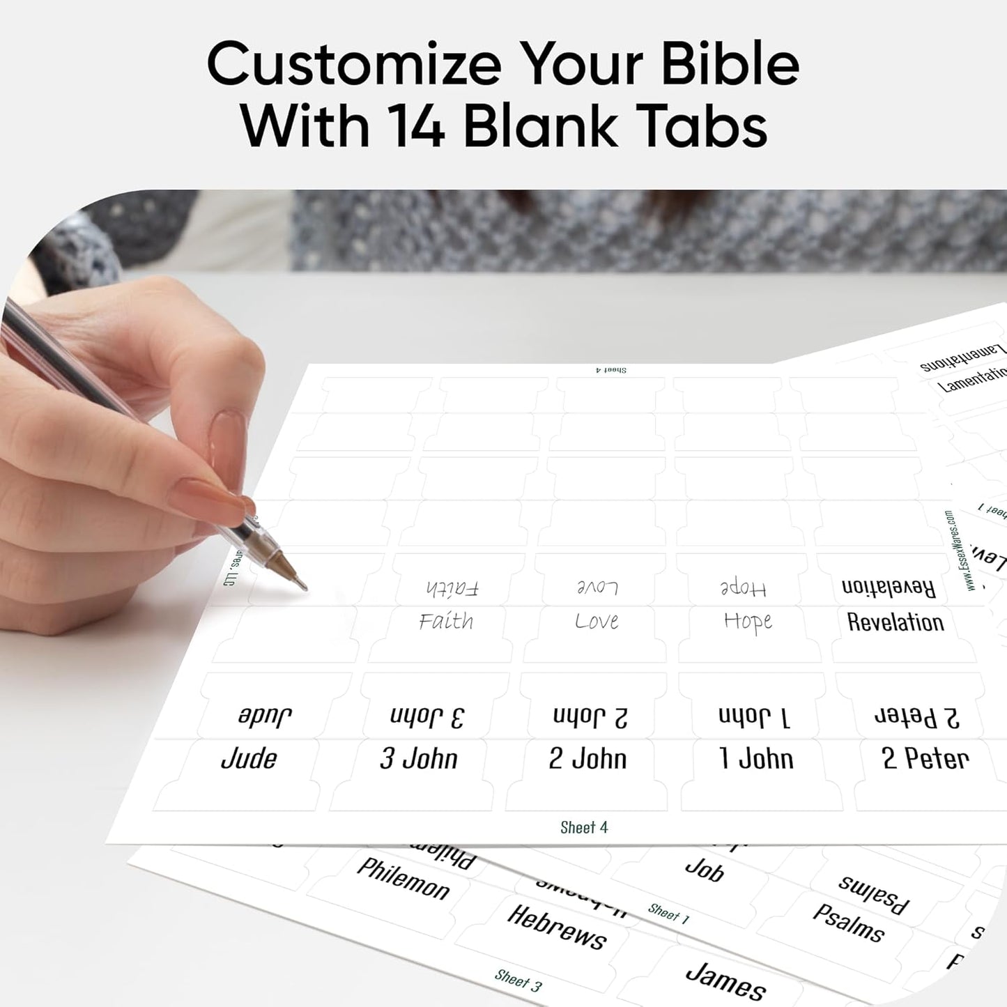 Tab & Verse – White Solid Color Bible Tabs