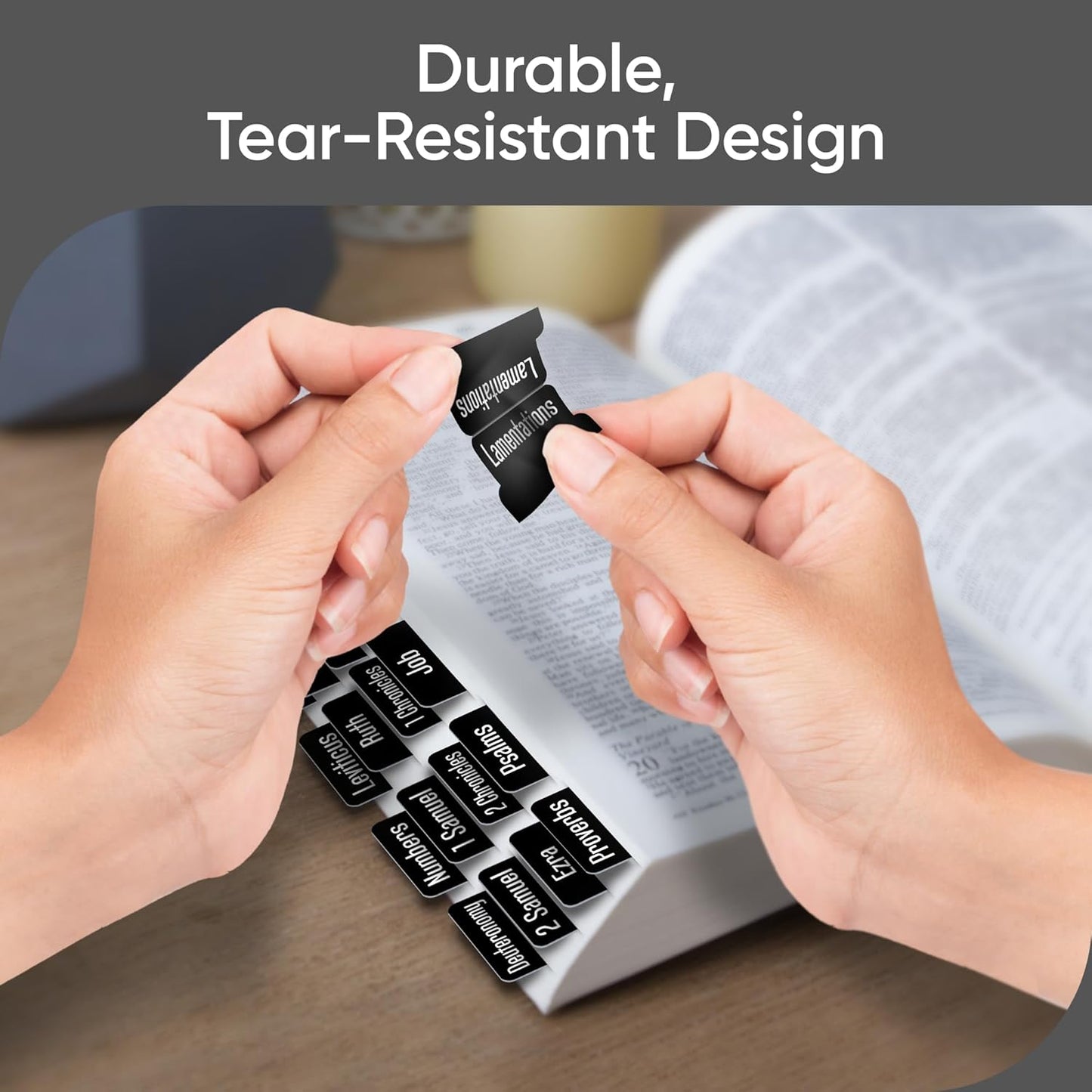 Tab & Verse – Black Solid Color Bible Tabs