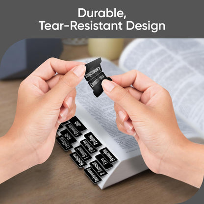 Tab & Verse – Black Solid Color Bible Tabs