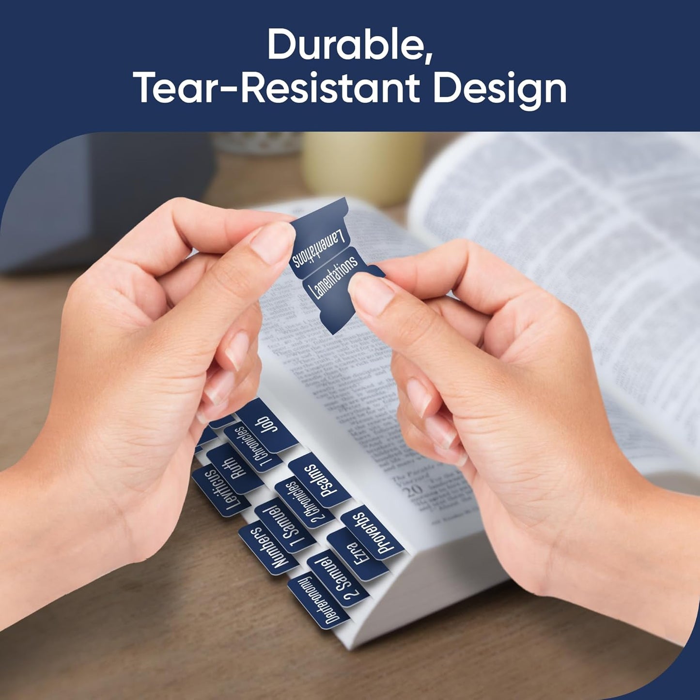 Tab & Verse – Navy Blue Solid Color Bible Tabs