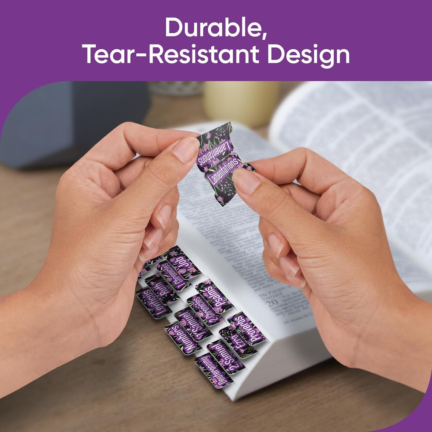 Tab & Verse – Purple Crocuses Flower Bible Tabs