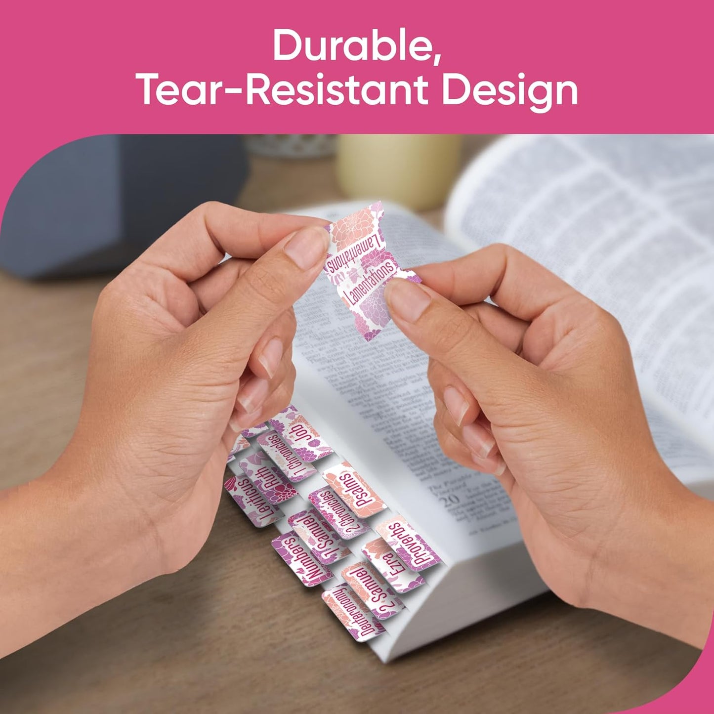 Tab & Verse – Purple & Pink Dahlias Flower Bible Tabs