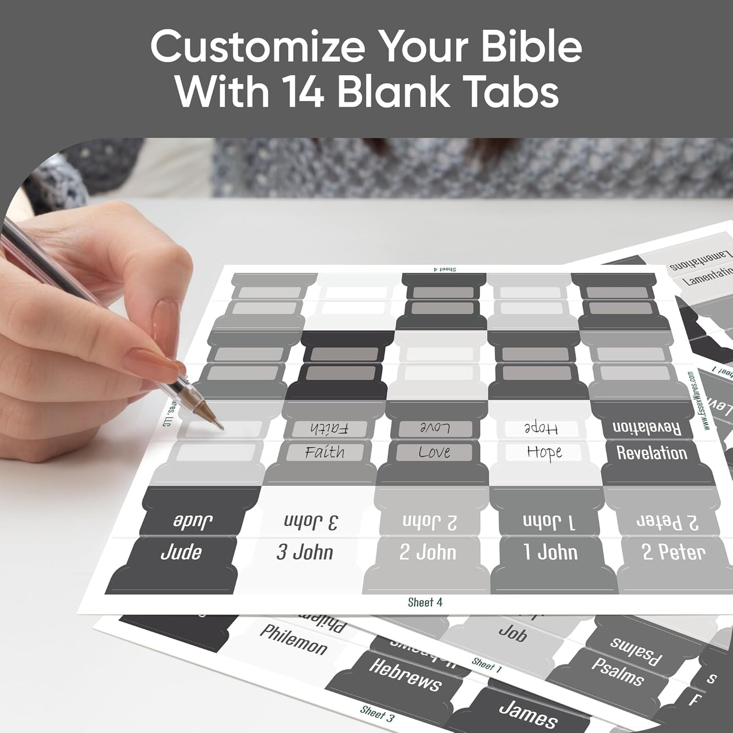 Tab & Verse – Gray Solid Color Bible Tabs