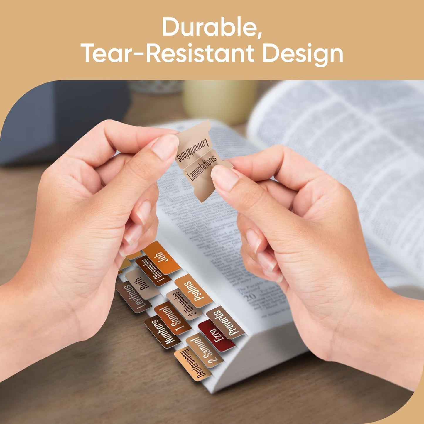 Tab & Verse – Coffee Solid Color Bible Tabs