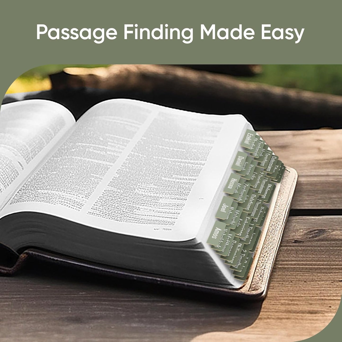 Tab & Verse – Sage Green Solid Color Bible Tabs