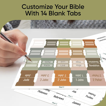 Tab & Verse – Earthy Solid Color Bible Tabs