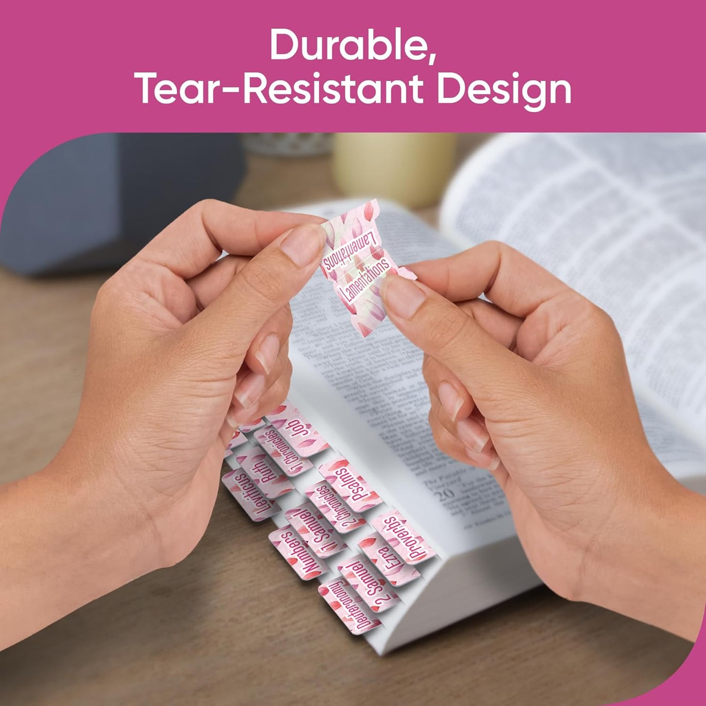 Tab & Verse – Candy Pink Leaves Bible Tabs