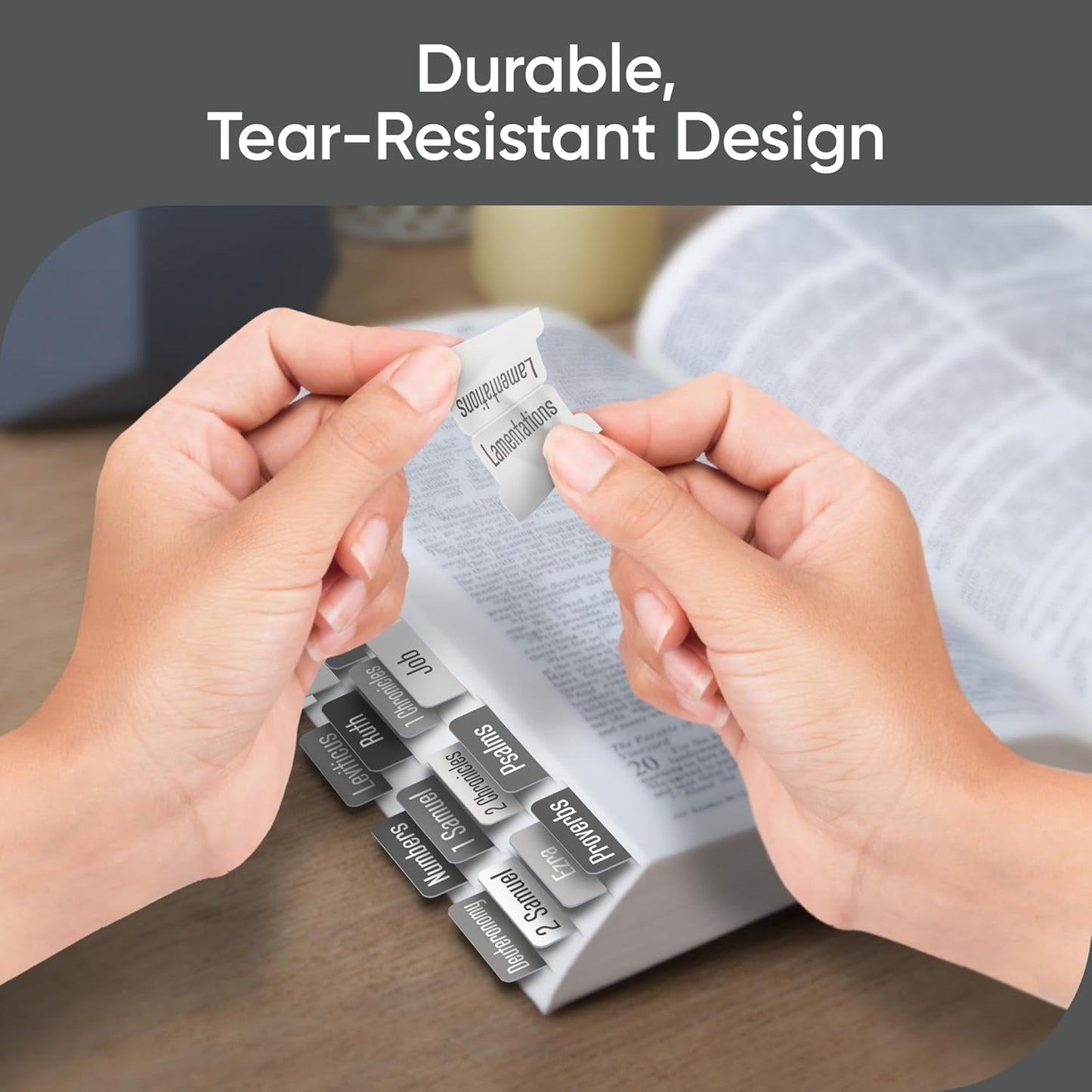 Tab & Verse – Gray Solid Color Bible Tabs