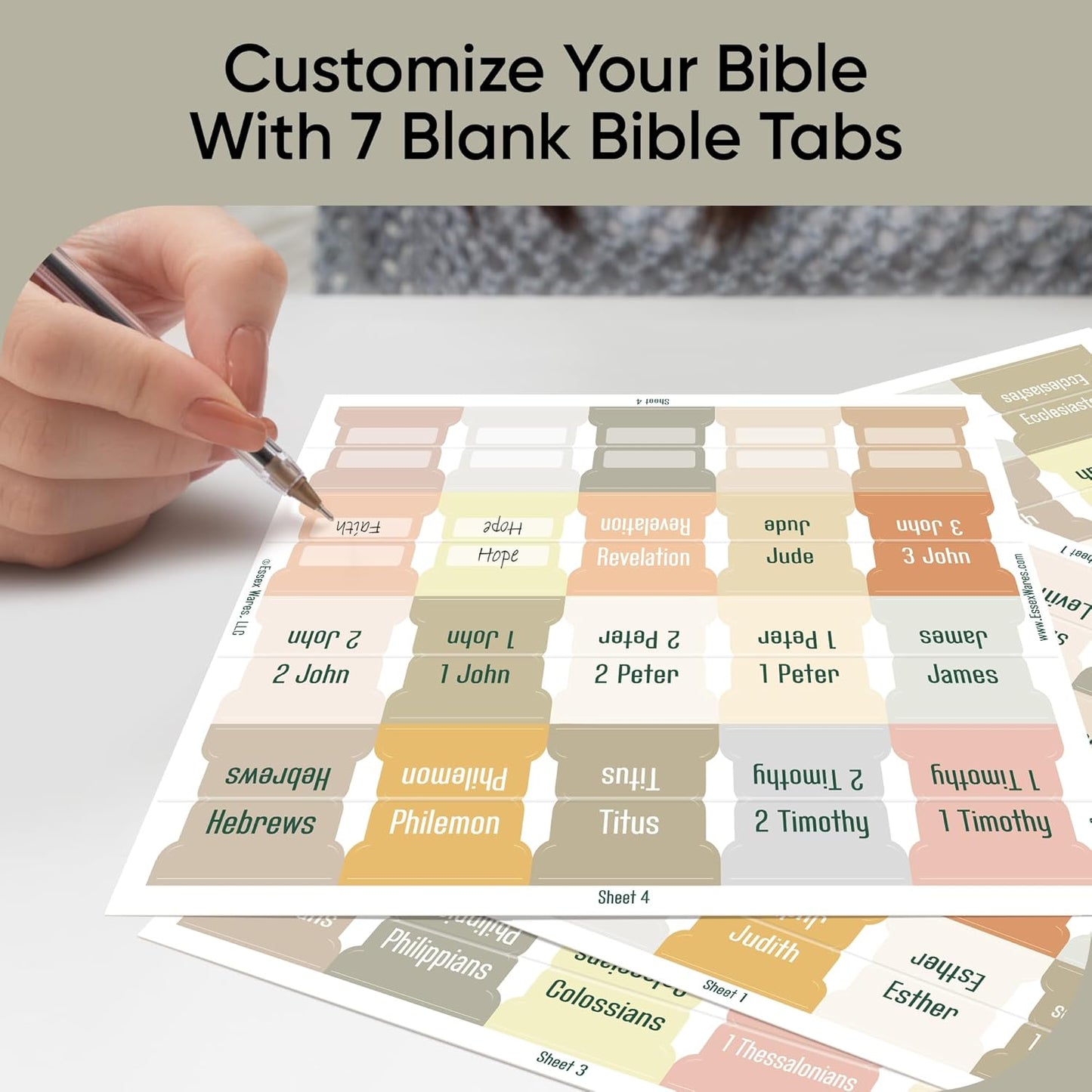 Tab & Verse – Catholic Boho Solid Color Bible Tabs