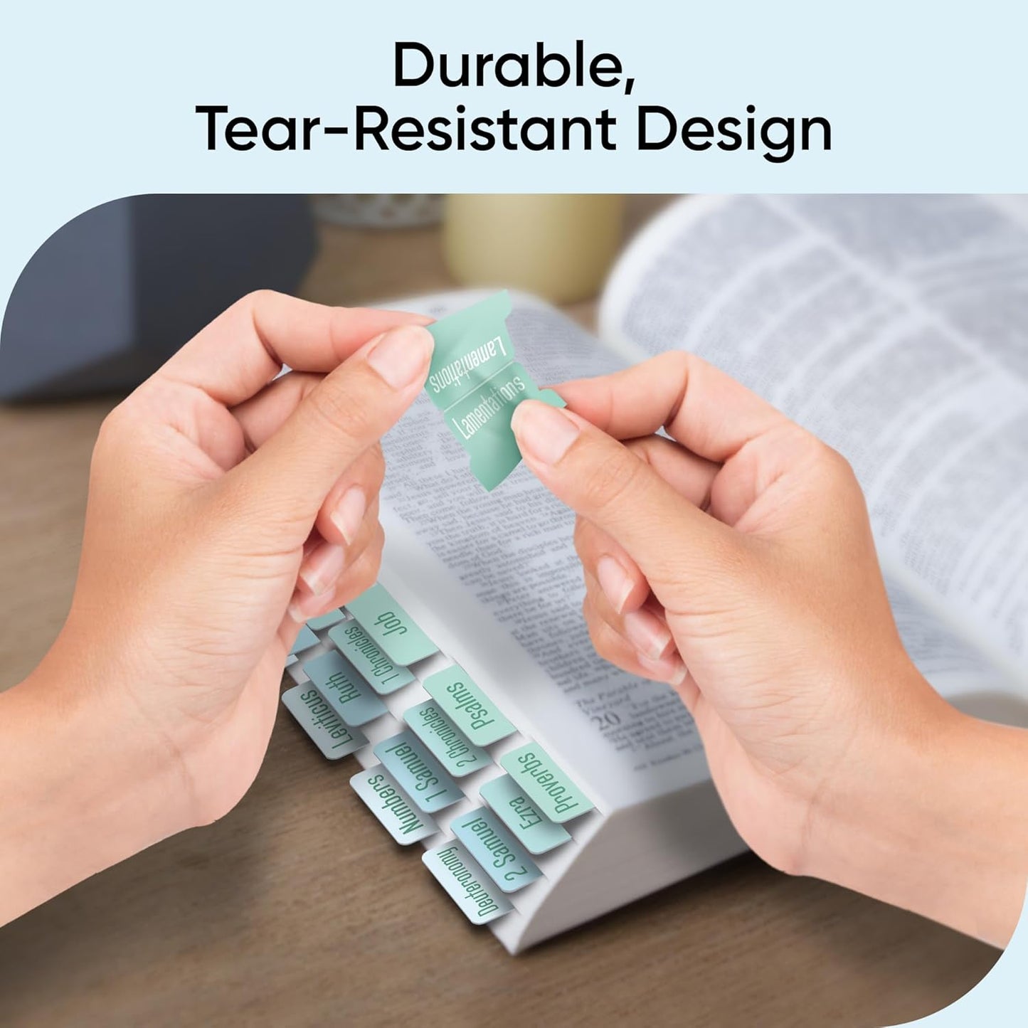 Tab & Verse – Ocean Solid Color Bible Tabs