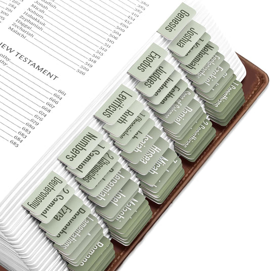 Tab & Verse – Sage Green Solid Color Bible Tabs