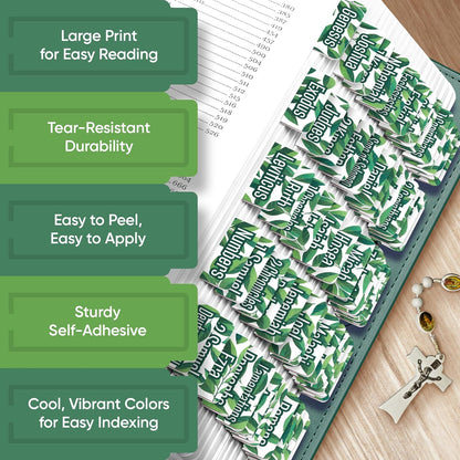 Tab & Verse – Deep Green Leaves Bible Tabs