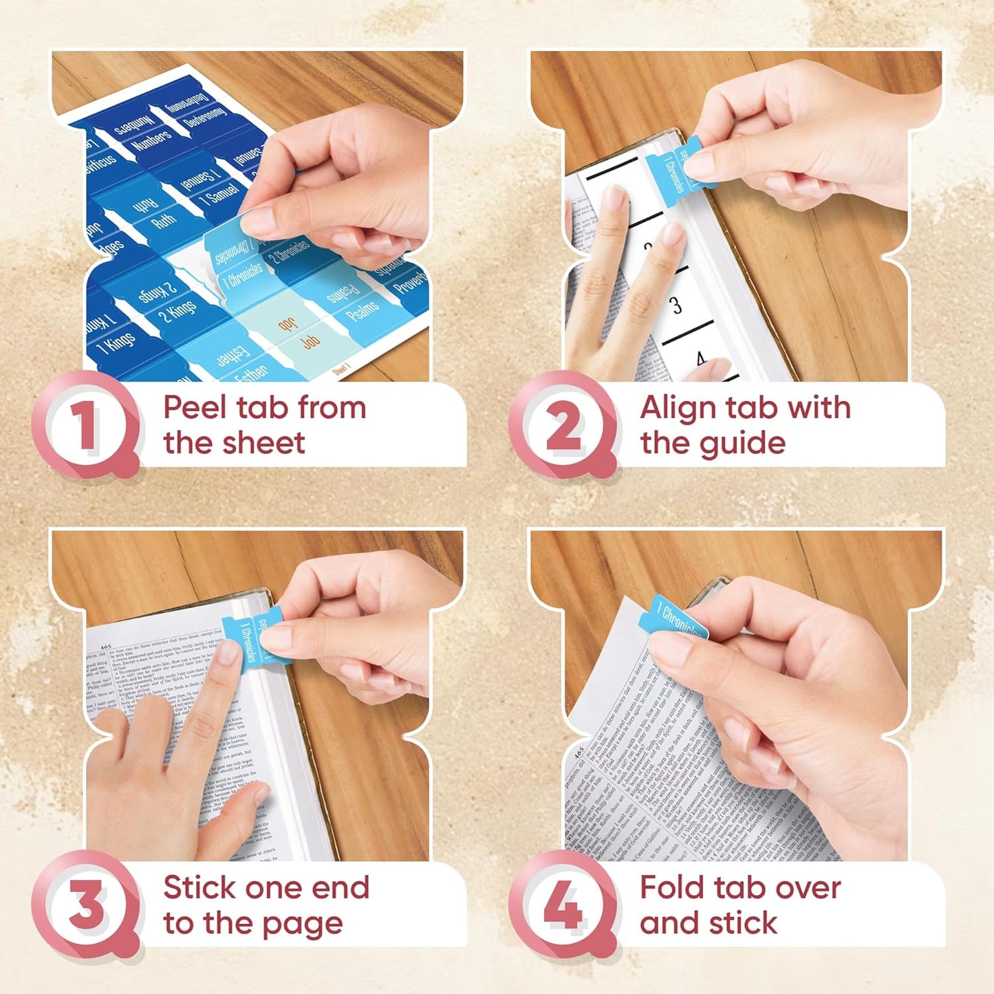 Tab & Verse – Sunrise Solid Color Bible Tabs