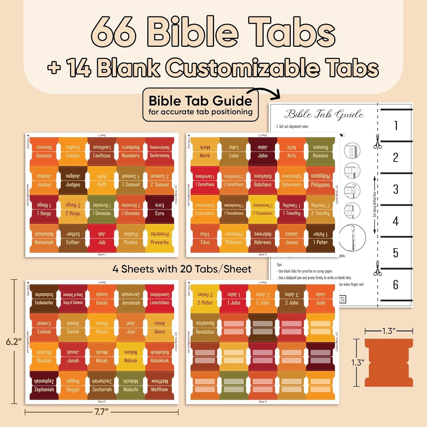 Tab & Verse – Fall Solid Color Bible Tabs