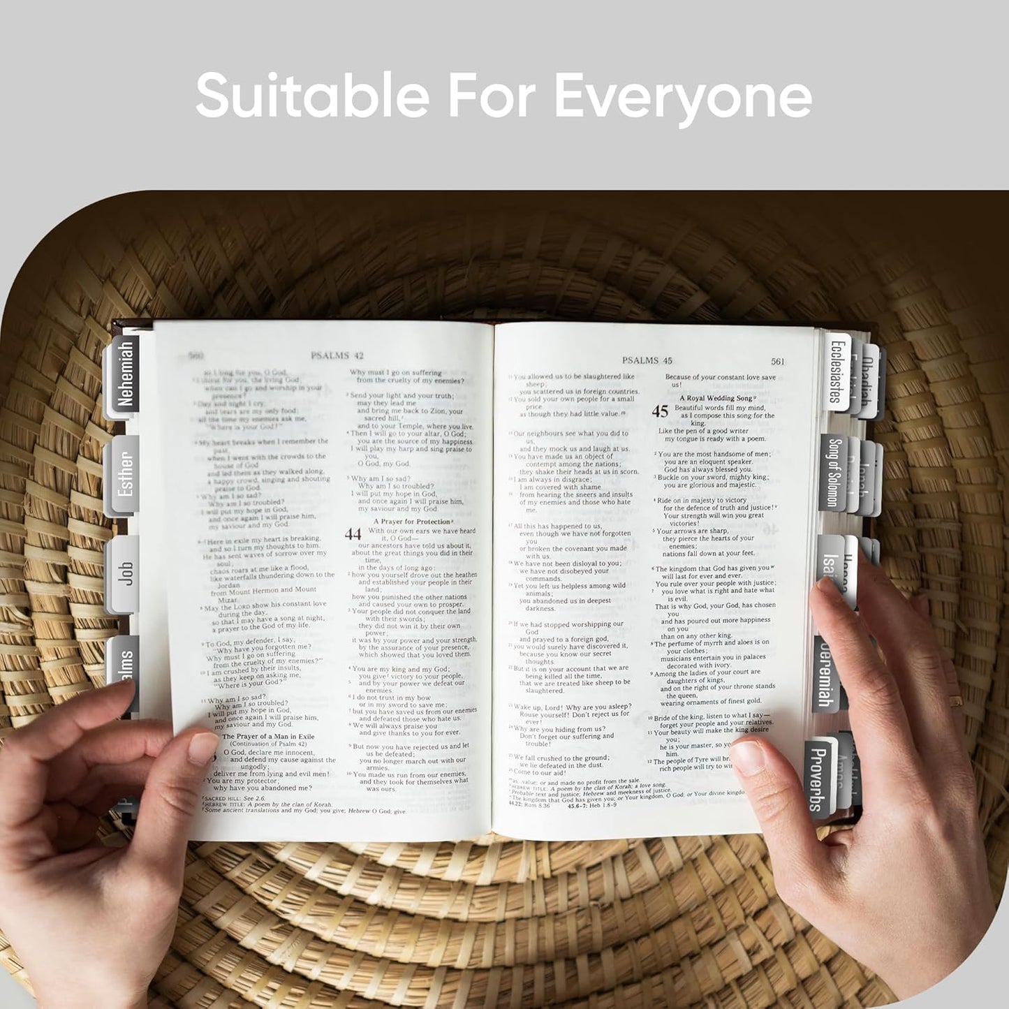 Tab & Verse – Gray Solid Color Bible Tabs