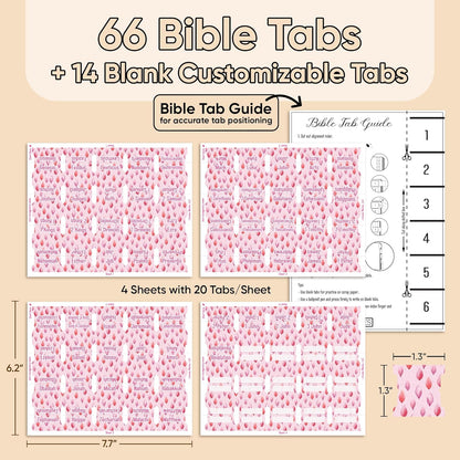 Tab & Verse – Candy Pink Leaves Bible Tabs