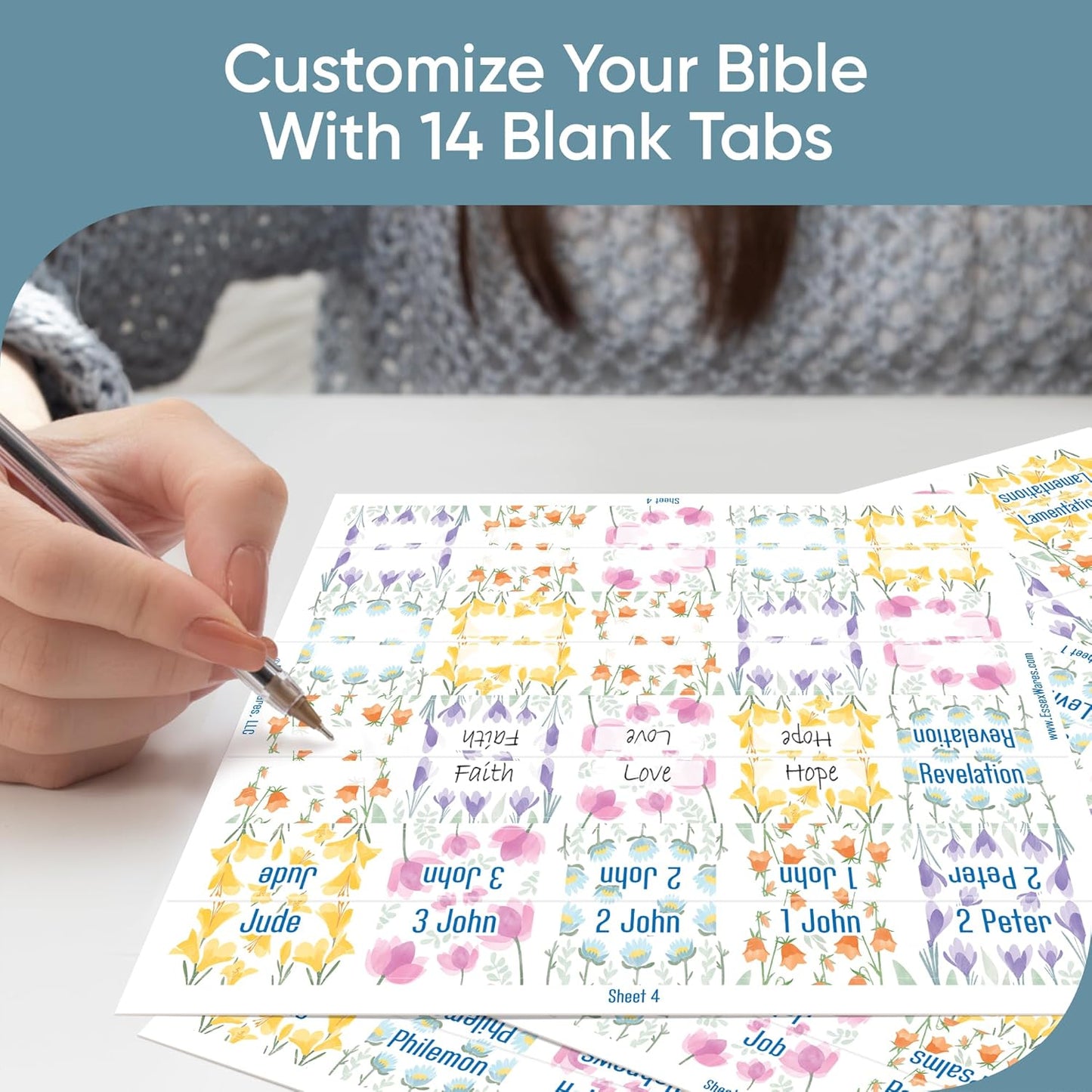 Tab & Verse – Pastel Petals Flower Bible Tabs