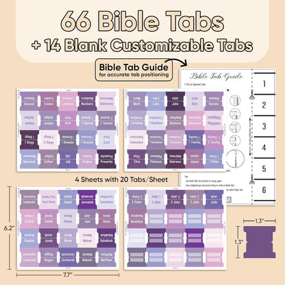 Tab & Verse – Lavender Solid Color Bible Tabs