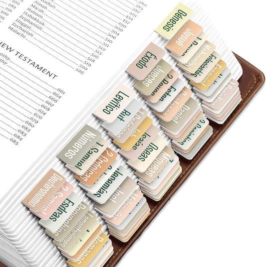Tab & Verse – Boho Spanish (Not Catholic) Solid Color Bible Tabs
