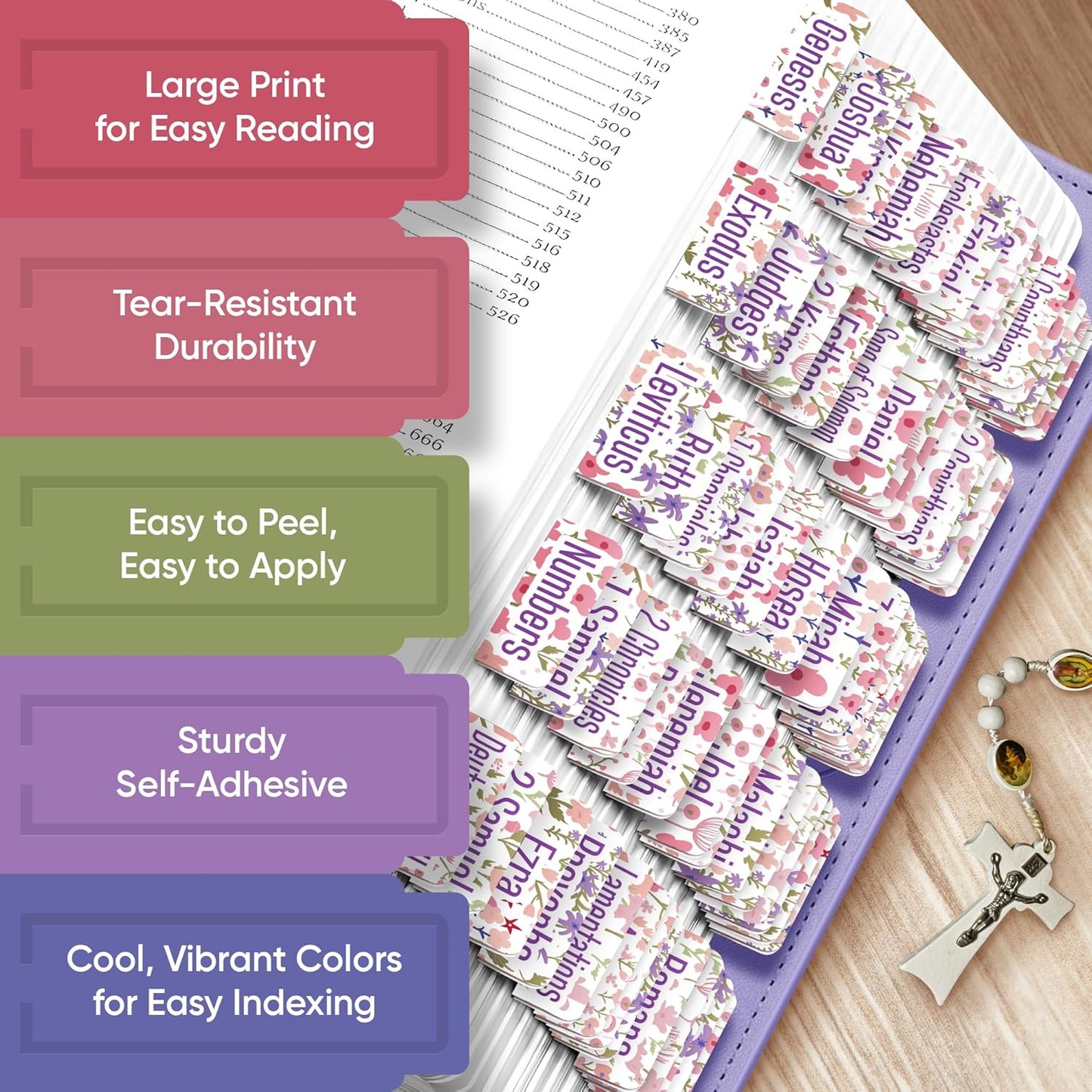 Tab & Verse – Pink & Purple Flowers Bible Tabs